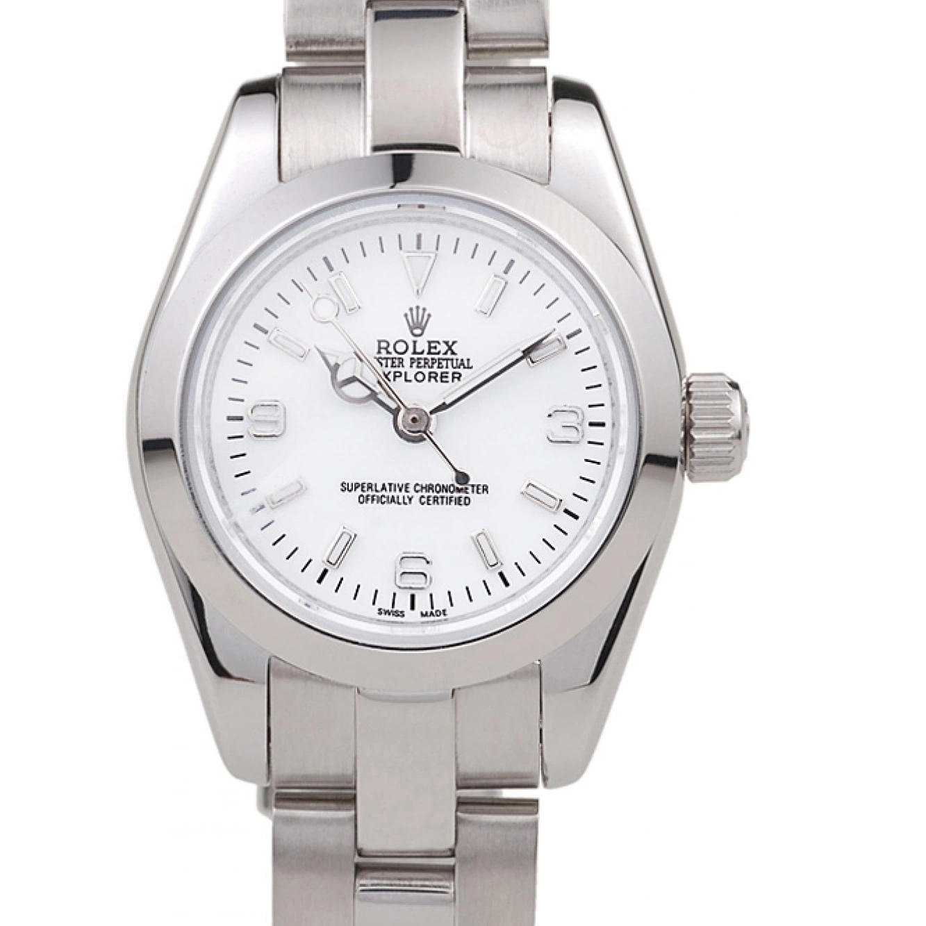 Explorer Dial White Stainless Polished Steel 98088 Rolex 0730